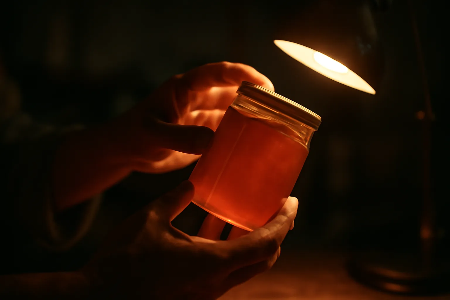 Reading the label on a jar of stingless bee honey