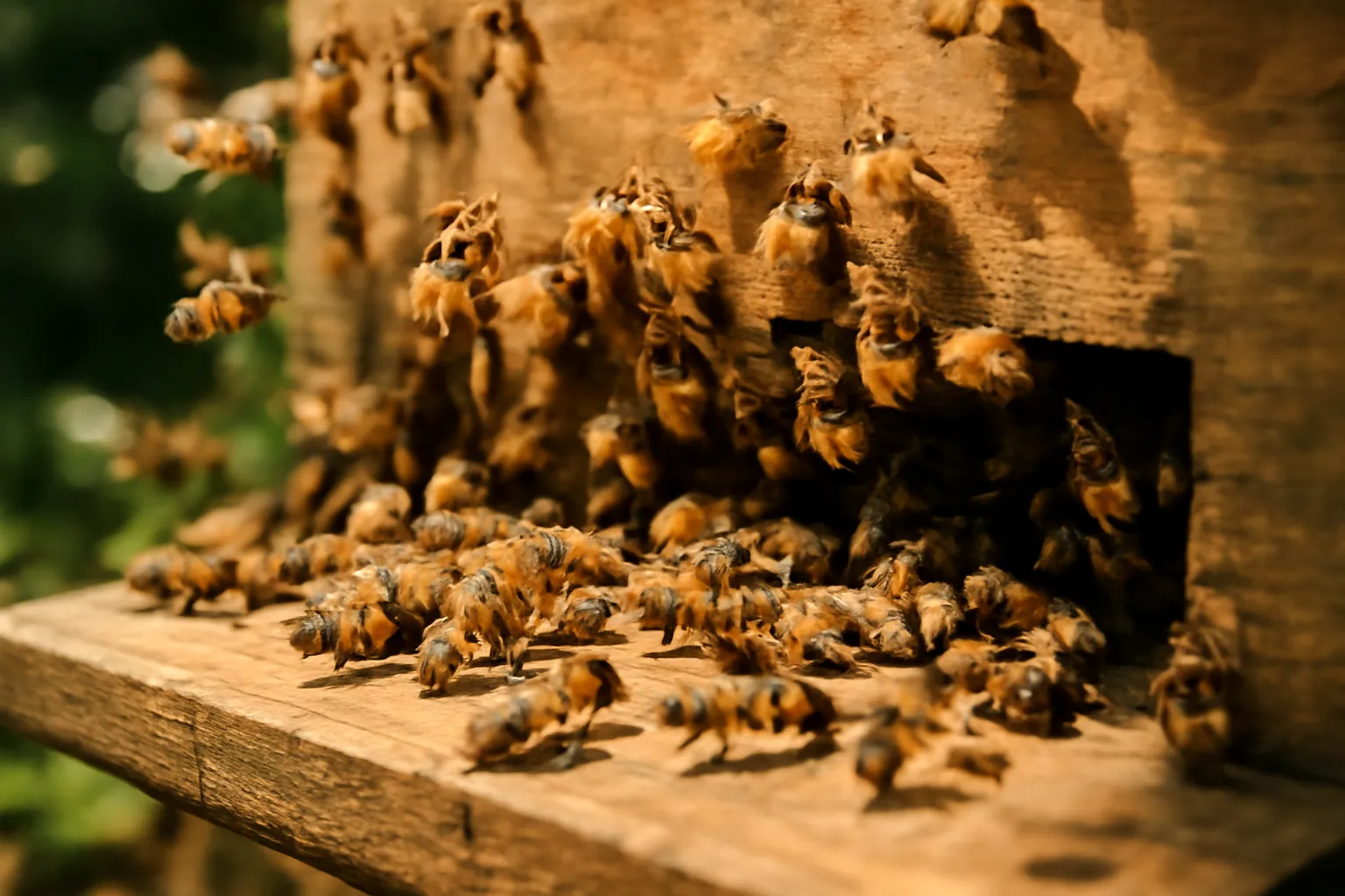 Robbing: when other colonies come for the honey