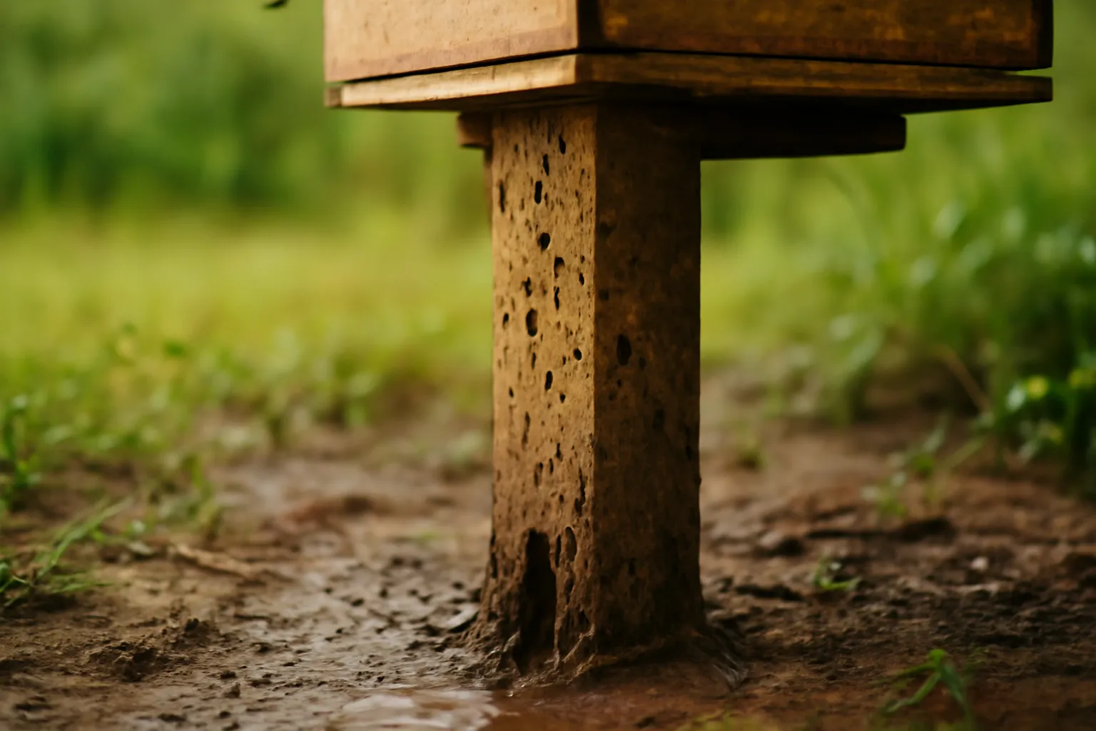 Termites and wood borers: they destroy the house, not the bees