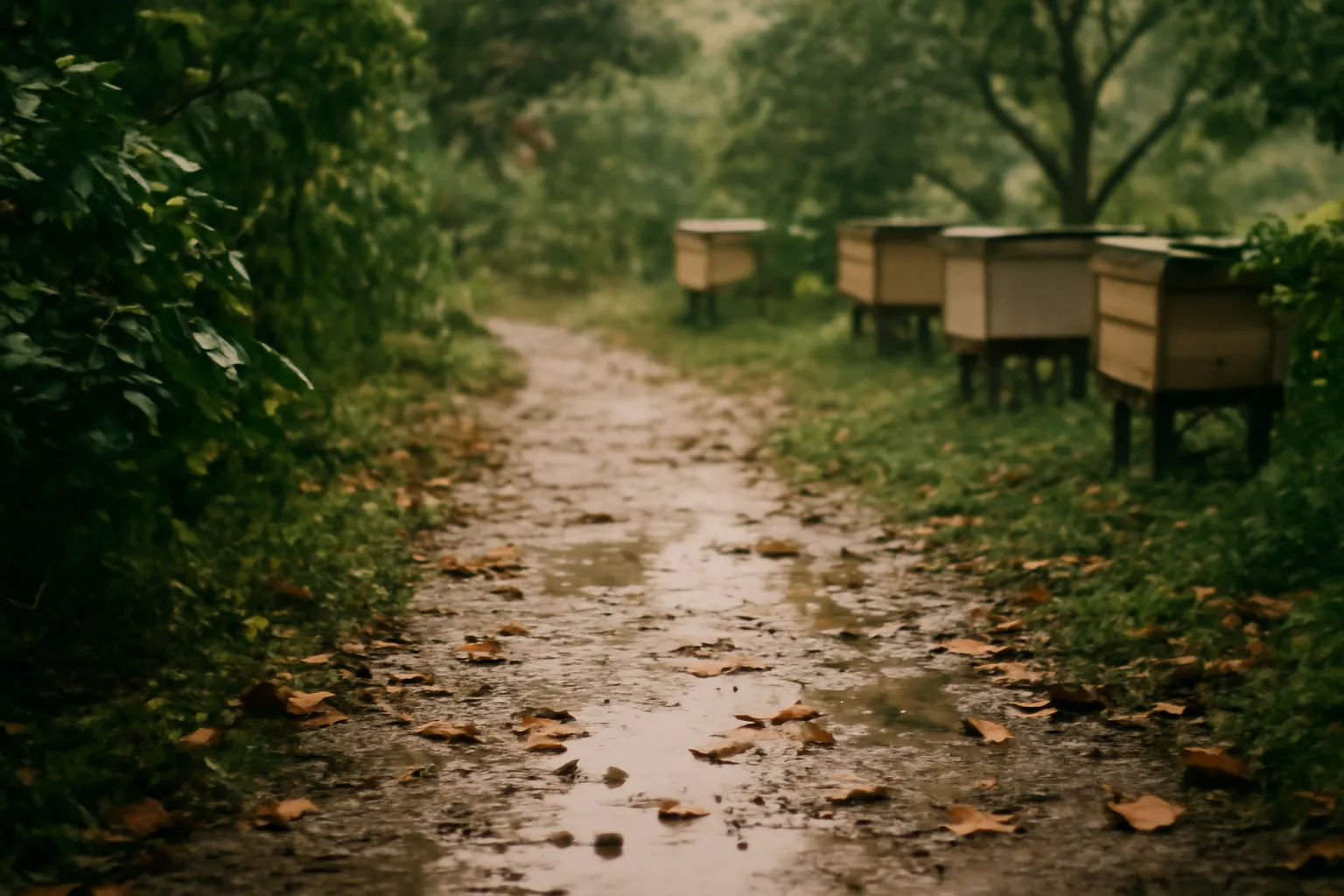The rainy season: growth, splits and standing water